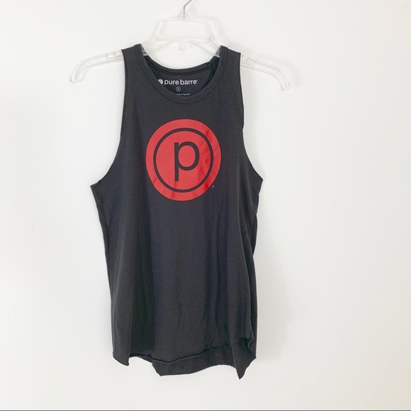 Pure Barre Tops - Pure Barre Circle P Raw Edge Tank S